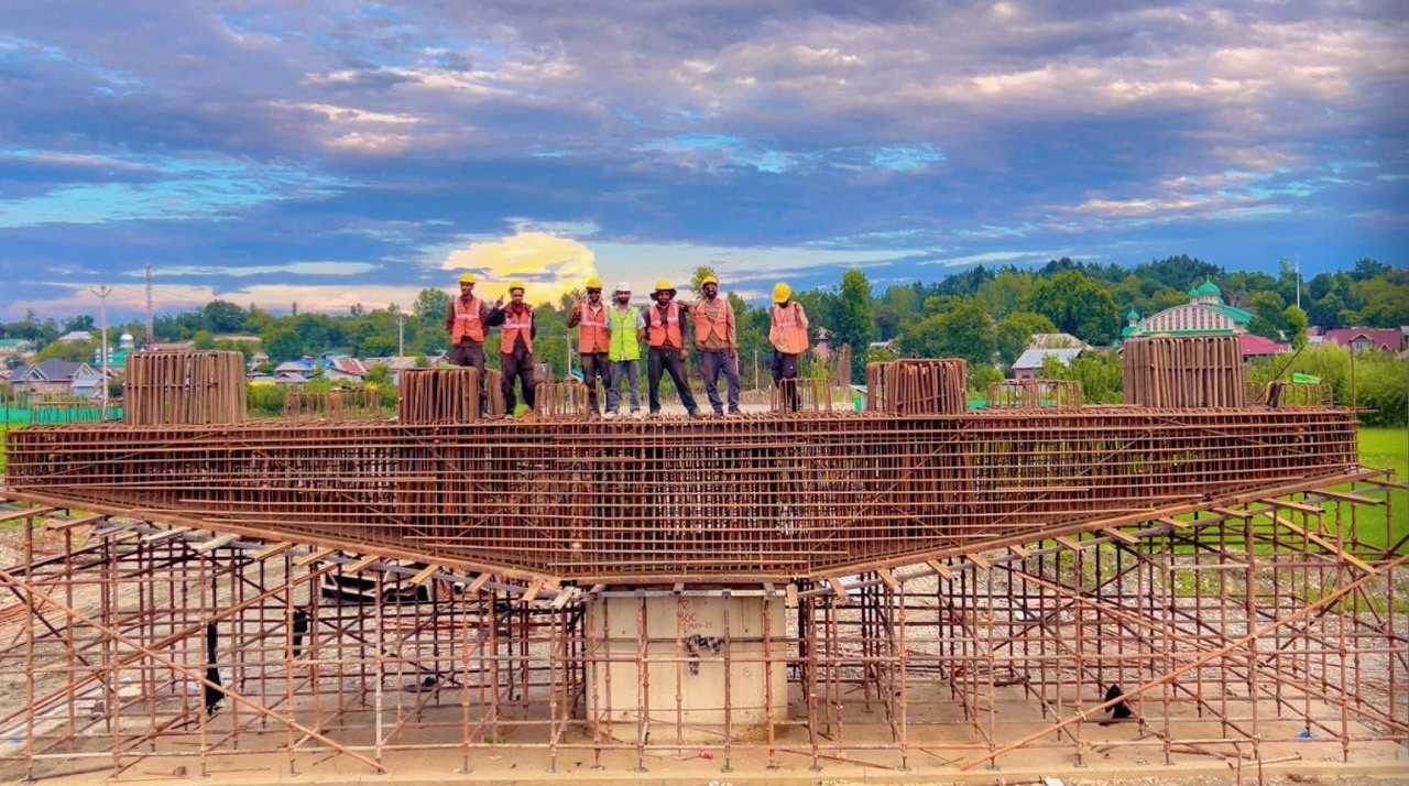 NH-44 bridge foundation and substructure works